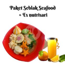 Paket Seblak Seafood   Es Nutrisari
