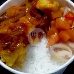 Rice Bowl Ikan Asam Manis Bumbu Merah