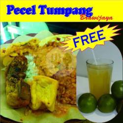 Nasi Pecel Tumpang   Ayam Goreng Free Es Jeruk