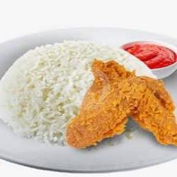 Paket Ayam Sayap  Crispy Nasi Putih Thaitea Ice Cup Reguler