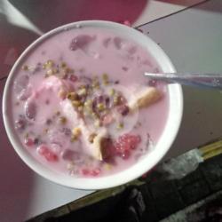 Es Bubur Kacang Ijo Mutiara Ketan Item Roti