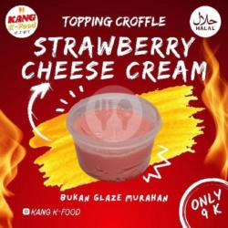 Topping Croffle Strawberry Cheese Cream