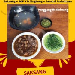 Saksang (170gr)   Sop   Daun Singkong Tumbuk