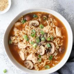 Ramen Kuah   Chicken Teriyaki   Mushrooms