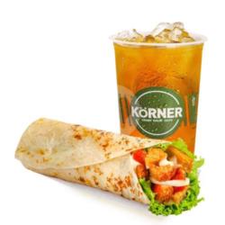 Combo Kebab Crispy Chicken   Iced Tea Original Large