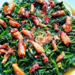 Cah Kangkung Cumi Asin Sambal Terasi