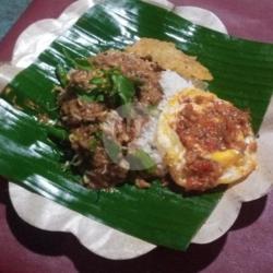 Nasi Telor Ceplok Geprek   Pecel