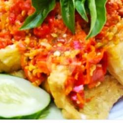 Tahu Putih Goreng Isi 5 Cocol Sambal Geprek