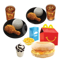 Family Time Happy Meal Egg & Cheese Muffin Dan Mainan, Krispy