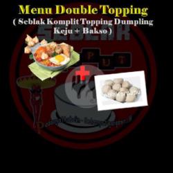 Seblak Komplit Double Topping Bakso   Dumpling Keju