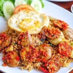 Nasi Goreng Jengkol Telor Manis Pedas