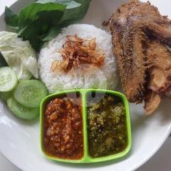 Paket 1, Nasi, Pecel Dada Bebek Goreng