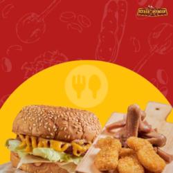 Special Burger Keju   Sosis Nugget