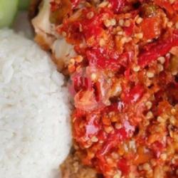 Nasi Ayam Geprek Sambel Teri Pedas Manis