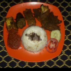 Ayam Garing Kalasan Nasi Lalapan Sambal Belacan Teh Manis Panas