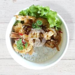 Nasi Udang Saus Teriyaki