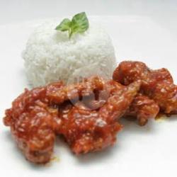 Spicy Fried Chicken   Nasi