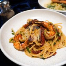 Spaghetti Aglio Olio Prawn