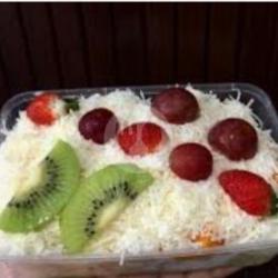 Salad Buah Toping Coklat Susu(putih) Keju  650ml   1000ml