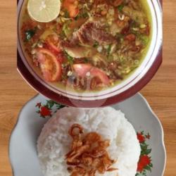 Nasi   Soto Daging Bumbu Bening Khas Madura