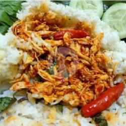 Nasi Bakar Suwir Ayam Mercon