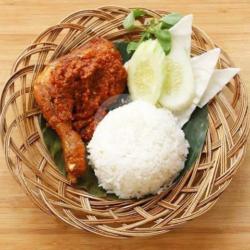 Nasi   Ayam Penyet Merah