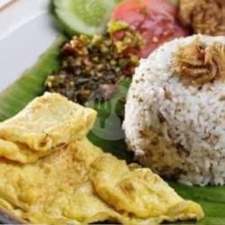 Nasi Tutug Oncom Telur Dadar