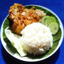 Nasi Paha Ayam   Tempe Penyet