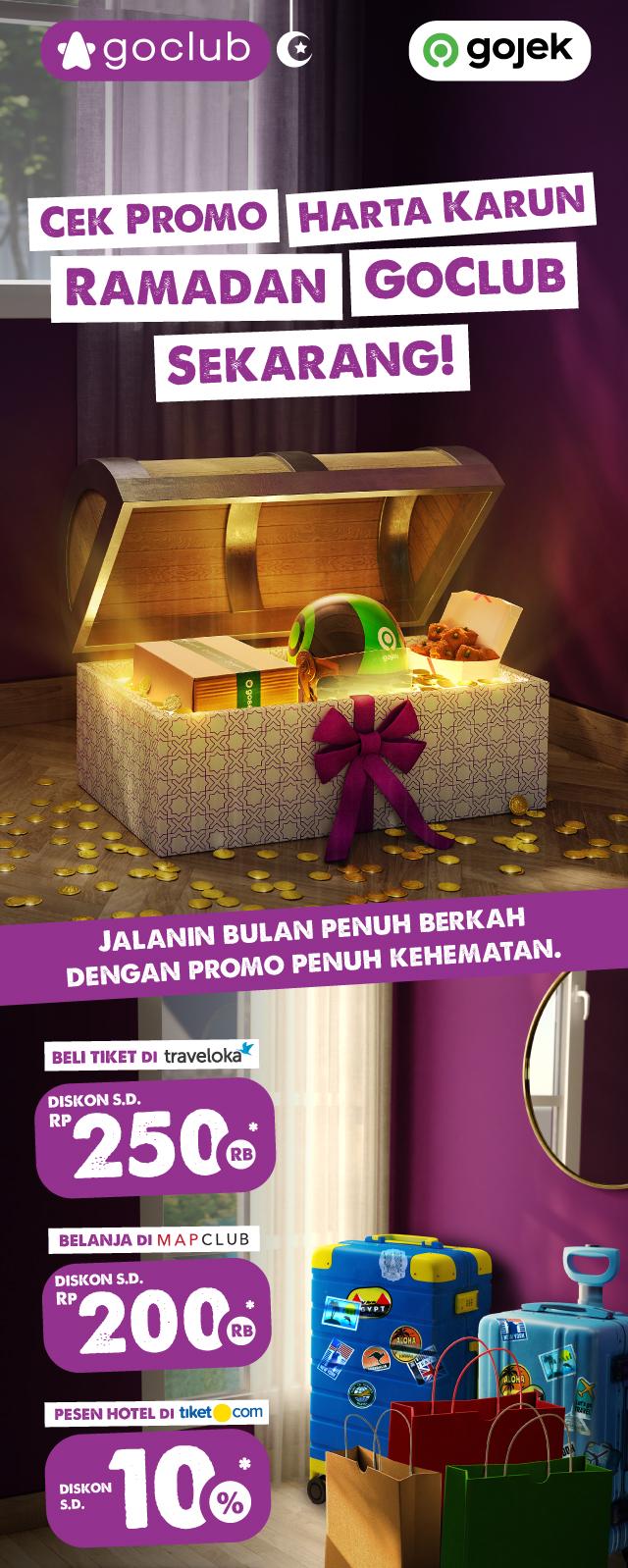 Beli tiket di Traveloka & Belanja di MAPCLUB diskon hingga Rp250.000