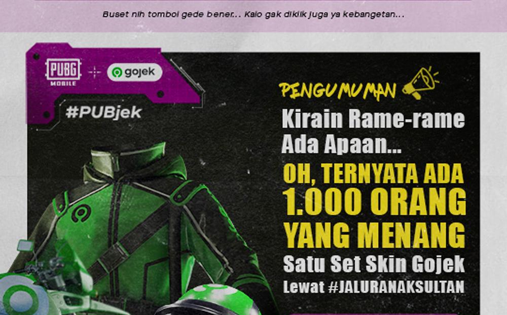 PUBG x Gojek #JalurAnakSultan PUBG x Gojek #JalurAnakSultan