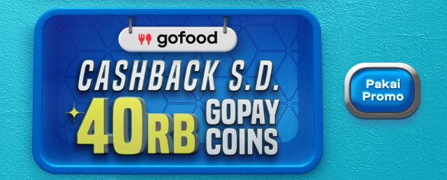 GoFood Cashback s.d. Rp40.000 GoPay Coins