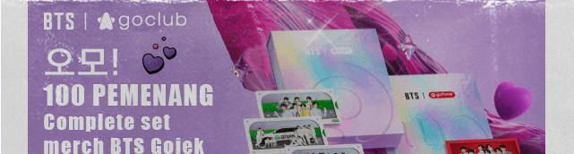 BTS x GoClub 100 Pemenang Complete Set Merch BTS Gojek
